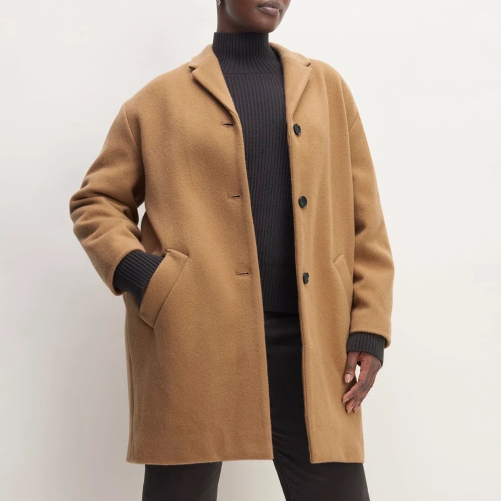 Everlane Italian ReWool Cocoon Coat - Brown